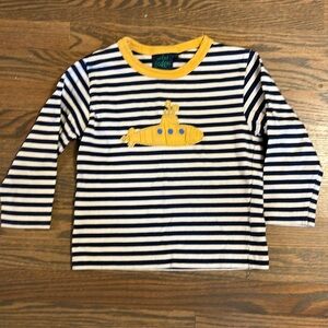 Mini Boden Long Sleeve Yellow Submarine T-Shirt Size 3-4y